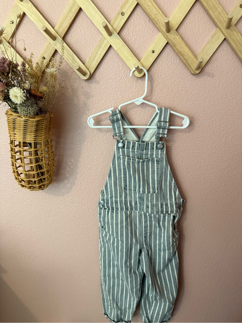 Zara Striped Gray Kids Overalls